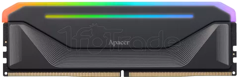 Photo de Barrette mémoire 16Go DIMM DDR5 Apacer Nox RGB 6000MHz (Noir)