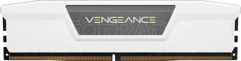 Photo de Barrette mémoire 16Go DIMM DDR5 Corsair Vengeance 6000MHz CL38 (Blanc)