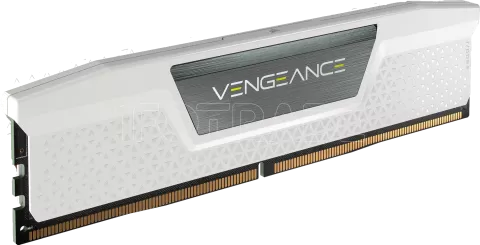 Photo de Barrette mémoire 16Go DIMM DDR5 Corsair Vengeance 6000MHz CL38 (Blanc)