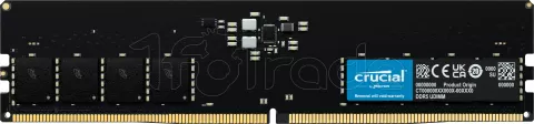 Photo de Barrette mémoire 16Go DIMM DDR5 Crucial 4800MHz (Noir)