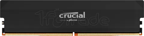 Photo de Barrette mémoire 16Go DIMM DDR5 Crucial Pro OC 6400MHz (Noir)