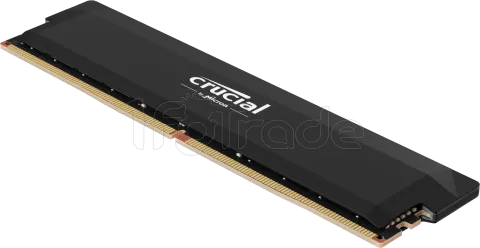 Photo de Barrette mémoire 16Go DIMM DDR5 Crucial Pro OC Gaming 6000MHz (Noir)