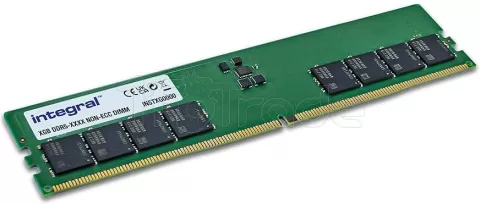 Photo de Barrette mémoire 16Go DIMM DDR5 Integral 4800MHz (Vert)
