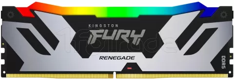 Photo de Barrette mémoire 16Go DIMM DDR5 Kingston Fury Renegade RGB  6000MHz (Noir)