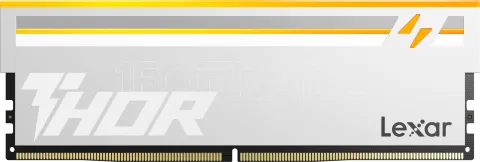 Photo de Barrette mémoire 16Go DIMM DDR5 Lexar Thor 2nd Gen RGB 6000MHz CL36 (Argent)