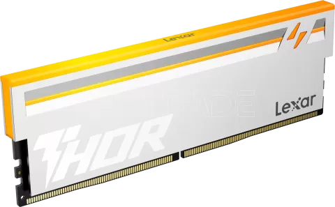 Photo de Barrette mémoire 16Go DIMM DDR5 Lexar Thor 2nd Gen RGB 6000MHz CL36 (Argent)