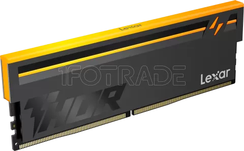 Photo de Barrette mémoire 16Go DIMM DDR5 Lexar Thor 2nd Gen RGB 6000MHz CL36 (Noir)