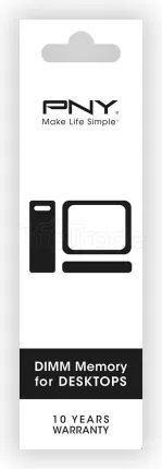 Photo de Barrette mémoire 16Go DIMM DDR5 PNY Performance 4800MHz (Noir)
