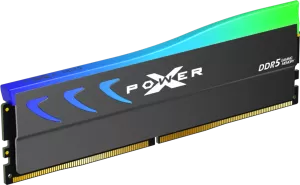 Photo de Barrette mémoire 16Go DIMM DDR5 Silicon Power XPower Storm RGB 6000Mhz CL36 (Gris)