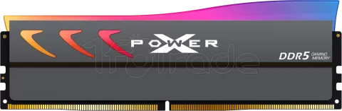 Photo de Barrette mémoire 16Go DIMM DDR5 Silicon Power XPower Storm RGB 6000Mhz CL36 (Gris)