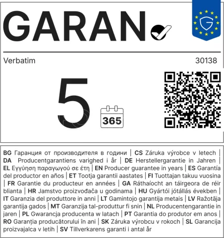 Photo de Barrette mémoire 16Go DIMM DDR5 Verbatim 4800MHz