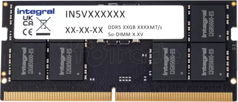 Photo de Barrette mémoire 16Go SODIMM DDR5 Integral  4800 MHz (vert)