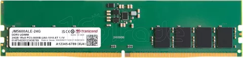 Photo de Barrette mémoire 24Go DIMM DDR5 Transcend JetRam 5600MHz (Noir)