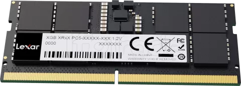 Photo de Barrette mémoire 24Go SODIMM DDR5 Lexar 5600MHz (Noir) Version OEM (Tray)