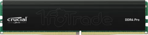 Photo de Barrette mémoire 32Go DIMM DDR4 Crucial Pro  3200Mhz Version OEM (Tray) (Vert)