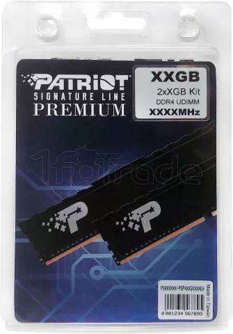 Photo de Barrette mémoire 32Go DIMM DDR4 Patriot Signature Line Premium  3200Mhz (Noir)