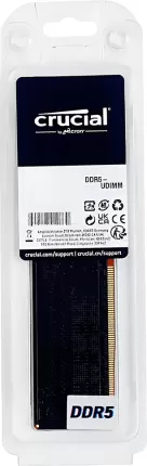 Photo de Barrette mémoire 32Go DIMM DDR5 Crucial Classic 5200MHz (Noir)