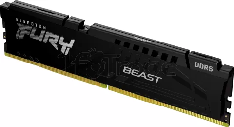 Photo de Barrette mémoire 32Go DIMM DDR5 Kingston Fury Beast  5200MHz (Noir)