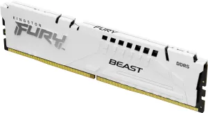 Photo de Barrette mémoire 32Go DIMM DDR5 Kingston Fury Beast 5600MHz (Blanc)