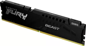 Photo de Barrette mémoire 32Go DIMM DDR5 Kingston Fury Beast 5600MHz CL40 (Noir)