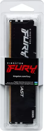 Photo de Barrette mémoire 32Go DIMM DDR5 Kingston Fury Beast 5600MHz CL40 (Noir)