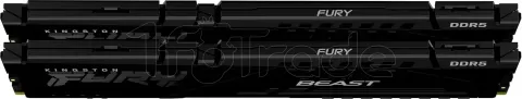 Photo de Barrette mémoire 32Go DIMM DDR5 Kingston Fury Beast 6000MHz CL36 (Noir)