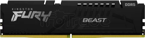 Photo de Barrette mémoire 32Go DIMM DDR5 Kingston Fury Beast 6000MHz CL36 (Noir)