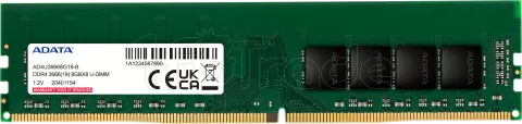 Photo de Barrette mémoire 8Go DIMM DDR4 Adata Premier  2666Mhz (Vert)