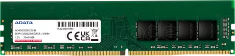 Photo de Barrette mémoire 8Go DIMM DDR4 Adata Premier  3200Mhz (Vert)