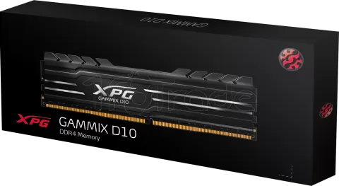 Photo de Barrette mémoire 8Go DIMM DDR4 Adata XPG GammiX D10  3600Mhz (Noir)