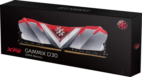 Photo de Barrette mémoire 8Go DIMM DDR4 Adata XPG GammiX D30 Red  3600Mhz (Gris)