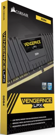 Photo de Barrette mémoire 8Go DIMM DDR4 Corsair Vengeance LPX 3200Mhz (Noir)