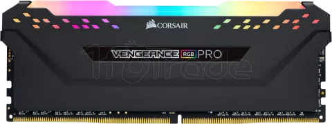 Photo de Barrette mémoire 8Go DIMM DDR4 Corsair Vengeance Pro RGB  3200Mhz (Noir)