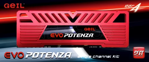 Photo de Barrette mémoire 8Go DIMM DDR4 GeIL Evo Potenza 3200Mhz (Rouge)