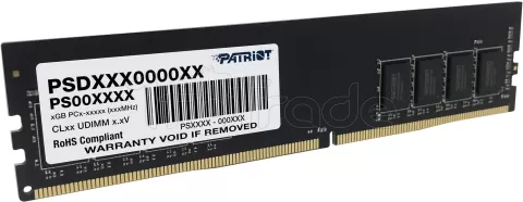 Photo de Barrette mémoire 8Go DIMM DDR4 Patriot Signature Line PC4-21300 (2666 Mhz) (Noir)