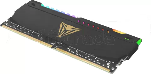 Photo de Barrette mémoire 8Go DIMM DDR4 Patriot Viper Steel RGB  3200Mhz (Noir)