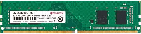 Photo de Barrette mémoire 8Go DIMM DDR4 Transcend JetRam  2666Mhz (Vert)