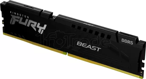 Photo de Barrette mémoire 8Go DIMM DDR5 Kingston Fury Beast  4800MHz (Noir)