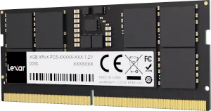 Photo de Barrette mémoire 8Go SODIMM DDR5 Lexar 4800Mhz (Noir)