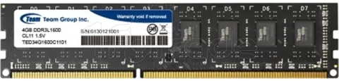 Photo de Barrette mémoire RAM UDIMM DDR3 4Go Team Group Elite PC12800 (1600MHz) (Noir)