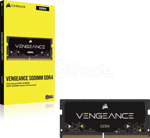 Photo de Barrette mémoire SODIMM DDR4 32Go Corsair Vengeance 3200Mhz (Noir)