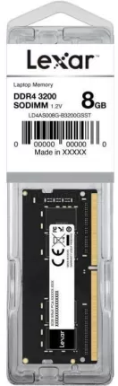 Photo de Barrette mémoire SODIMM DDR4 8Go Lexar  3200Mhz (Noir)