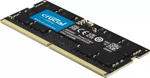 Photo de Barrette mémoire SODIMM DDR5 16Go Crucial 5600Mhz CL44 (Noir)
