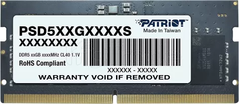 Photo de Barrette mémoire SODIMM DDR5 8Go Patriot Signature Line  5600MHz (Noir)