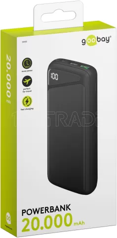 Photo de Batterie externe Goobay 1xUSB-C + 2xUSB-A - 20000mAh (Noir)