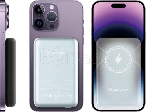Photo de Batterie externe sans fil magnétique Verbatim Charge'N'Go - 10000 mAh (Bleu)