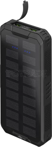 Photo de Batterie externe solaire Goobay 2x USB-A + 1x USB-C - 20000 mAh (Noir)