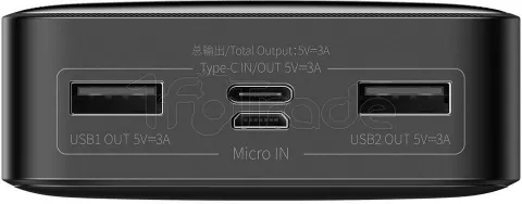 Photo de Batterie externe USB Baseus Bipow - 20000mAh 15W (Noir)