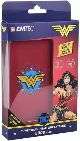 Photo de Batterie externe USB Emtec Essentials Wonder Woman - 5000mAh (Rouge)