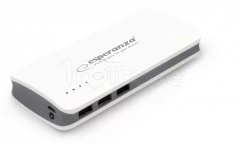 Photo de Batterie externe USB Esperanza Radium - 8000mAh (Blanc/Gris)